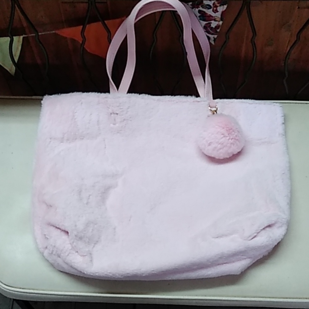 🧚 bundle 3)faux fur shopping bag with key fob